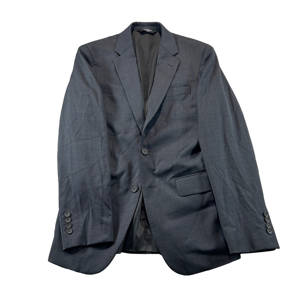 Jos. A. Bank Blazer 36R Gray Travel Tech Slim Stretch Wool Double Vent Modern
